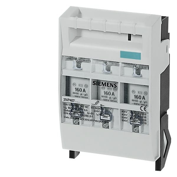 SIEMENS - SENTRON, Sicherungslasttrennschalter 8HP, 3-polig, NH1, 255 A