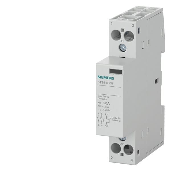 SIEMENS - INSTA-Schütz mit 2 Schließern, Kontakt für AC 230V, 400V 20A Ansteuerung AC 230V
