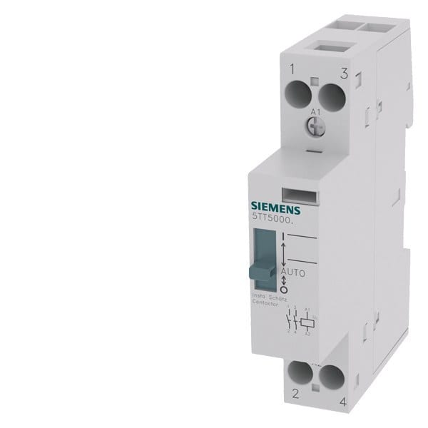 SIEMENS - INSTA-Schütz 0/1-Automatik mit 2 Schließern, Kontakt für AC 230V, 400V 20A