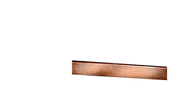 SIEMENS - Stange Flachkupfer 20x 10mm ca. 2,4 Meter lang blank