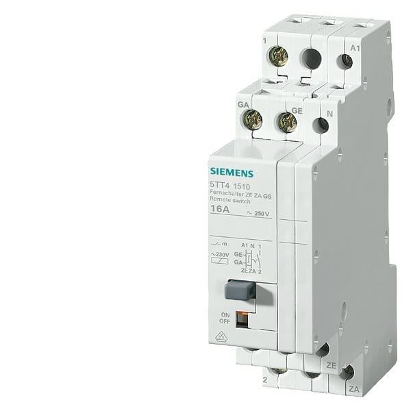 SIEMENS - Fernschalter mit 2 Schließern, Zentral- und Gruppenschaltung Kontakt für AC 230V