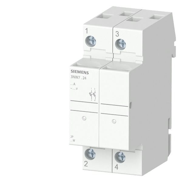 SIEMENS - SENTRON, Zylindersicherungshalter, 8x32 mm, 2-polig, In: 20 A, Un AC: 400 V, LED