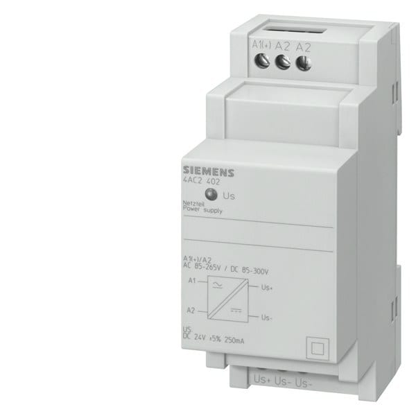 SIEMENS - Netzgerät für Dauerbelastung Primär 85..265V AC, 85..300V DC Sekundär DC 24V