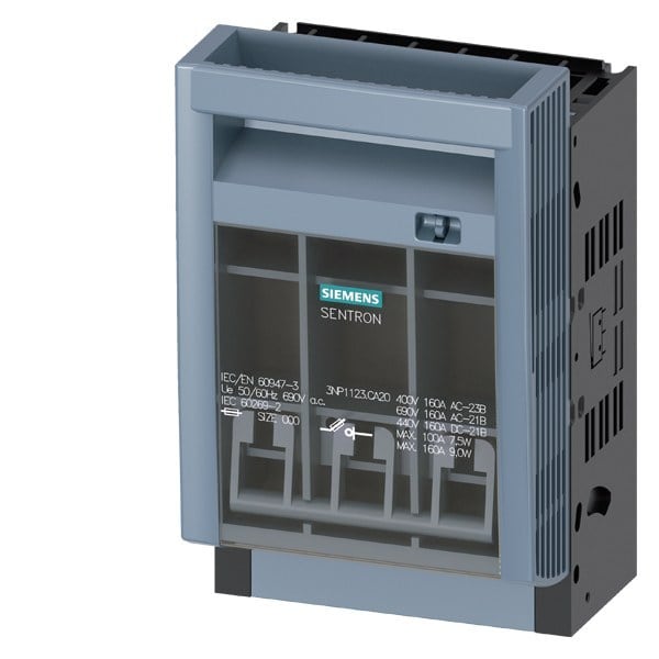 SIEMENS - SENTRON, Sicherungslasttrennschalter 3NP1, 3-polig, NH000, 160 A