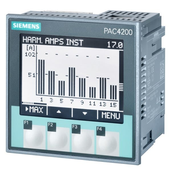 SIEMENS - SENTRON Messgerät 7KM PAC4200, Fronteinbau, 690/400 V, 5 A, 95-240 V AC/110-3...