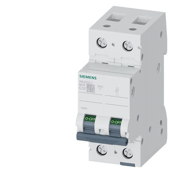 SIEMENS - Leitungsschutzschalter 400V 6kA, 2-polig, C, 32A