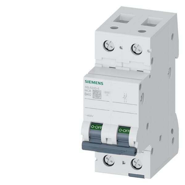 SIEMENS - Leitungsschutzschalter 400V 6kA, 2-polig, B, 40A
