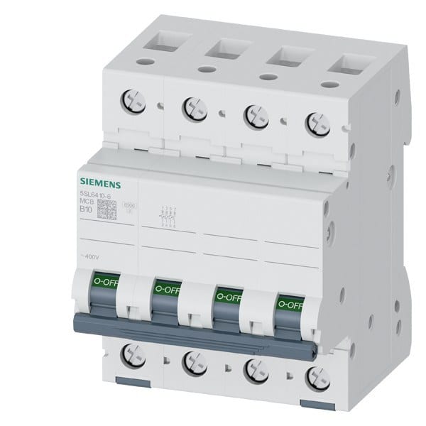 SIEMENS - Leitungsschutzschalter 400V 6kA, 4-polig, B, 10A
