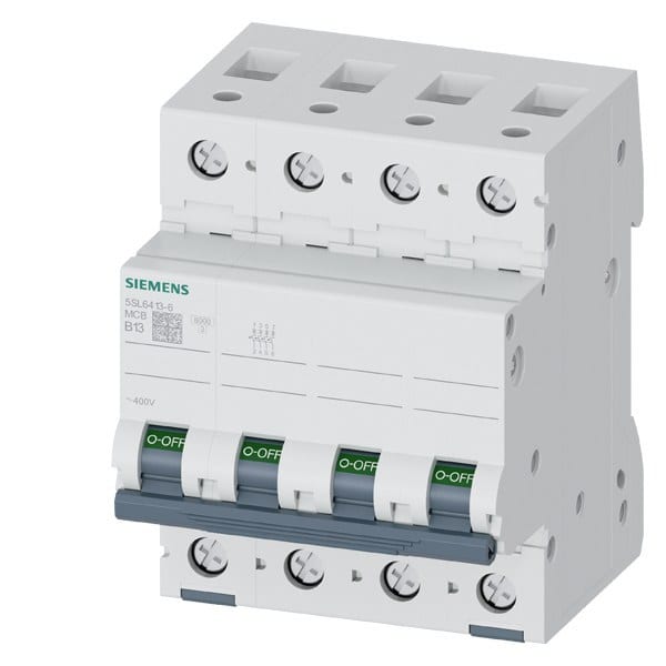 SIEMENS - Leitungsschutzschalter 400V 6kA, 4-polig, B, 13A