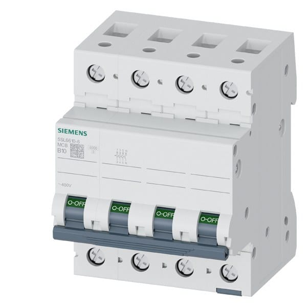 SIEMENS - Leitungsschutzschalter 400V 6kA, 3+N-polig, B, 10A