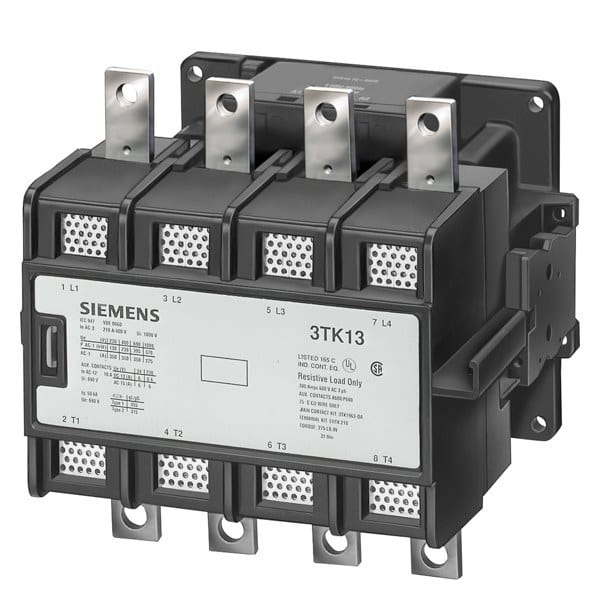 SIEMENS - Schütz AC-1, 4pol. 800A, Hauptkontakte 4NO, Hilfskontakte 2NO+2NC, AC-Bet.