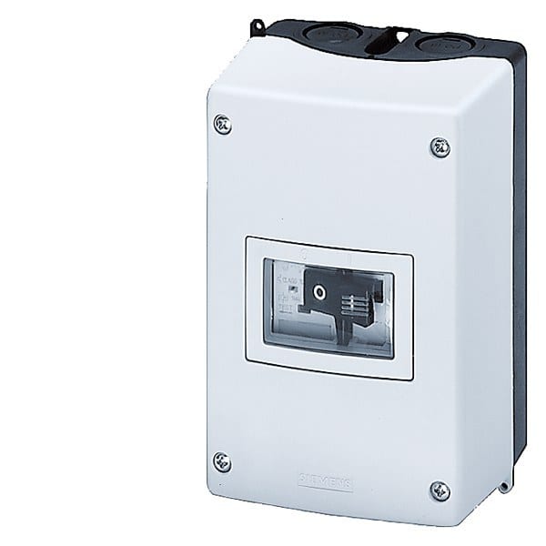 SIEMENS - Isolierstoff-Aufbaugeh. IP55, N- und PE-Klemme, 72mm, metr.