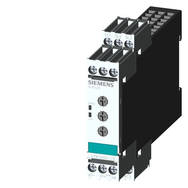 SIEMENS - Sanftstarter 22,5mm, 3A, 1,1kW/400V, 40 Grad, AC200-400V, AC/DC24-230V