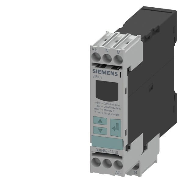 SIEMENS - Digitales Überwachungsrelais Stromüberwachung, 22,5 mm, 2-500 mA, AC/DC
