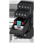 SIEMENS - Steckrelais Komplettgerät AC230V, 4 Wechsler LED-Modul rot Standard-Stecksockel