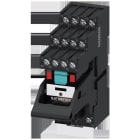 SIEMENS - Steckrelais Komplettgerät AC230V, 4 Wechsler LED-Modul rot Sockel