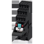 SIEMENS - Steckrelais Komplettgerät AC24V, 4 Wechsler LED-Modul rot Sockel