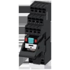 SIEMENS - Steckrelais Komplettgerät AC230V, 4 Wechsler LED-Modul rot Sockel