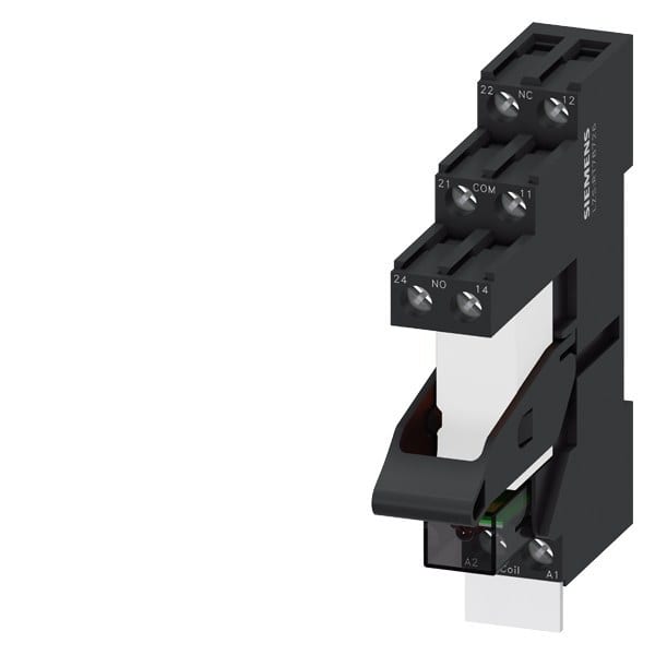 SIEMENS - Steckrelais Komplettgerät DC24V, 1W, LED-Modul rot Sockel