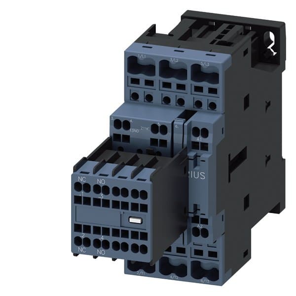 SIEMENS - Schütz, AC-3e, 32 A/15 kW/400V, 3-polig, AC 110V/50Hz, 2S+2Ö, Federzuganschluss
