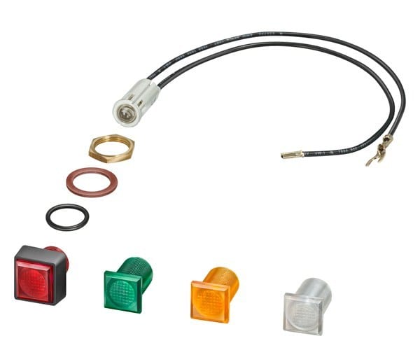 SIEMENS - Leuchtmelder mit Glimmlampe, AC/DC110-120V, Farbscheiben: rot, grün, 3RV19