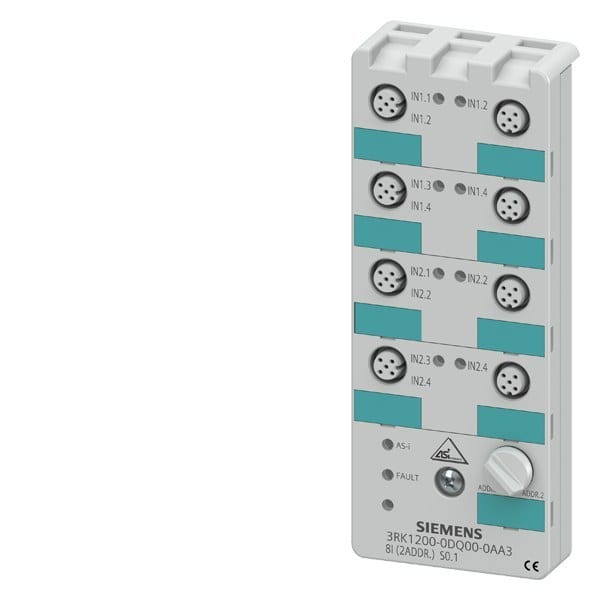 SIEMENS - AS-I Kompaktmodul K60, Digital, 8E, IP67, 8x1 Eing., max. 200mA