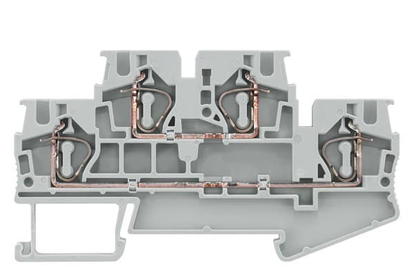 SIEMENS - Doppelstockklemme mit Zugfederanschluss, Querschnitt: 0,5-4mm2, Breite: 6,2mm