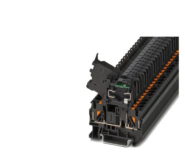 SIEMENS - Sicherungsklemme 5x 20mm 4 mm2, 6,2mm Breite schwarz 24V LED