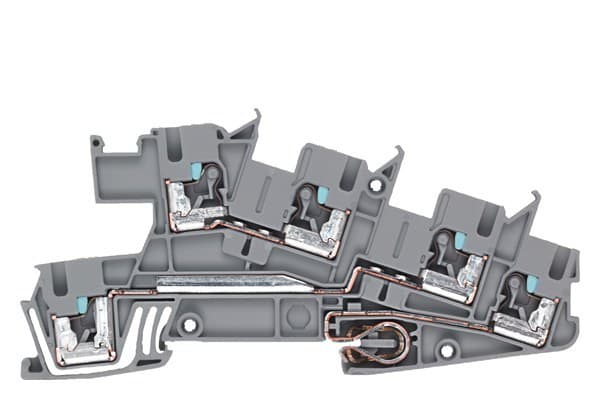 SIEMENS - Installationsklemme PE, L, L 2,5 mm2, 5,2mm Breite grau
