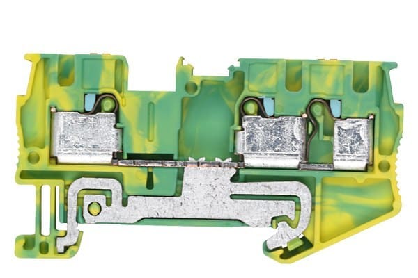SIEMENS - PE-Durchgangsklemme 4 mm2, 6,2mm Breite grün-gelb 3-Klemmstellen