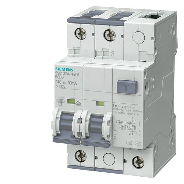 SIEMENS - FI/LS-Schalter, Icn: 10 kA, 2P, Typ A, 30 mA, C-Char, In: 20 A, Un AC: 110 V