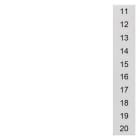 SIEMENS - Bezeichnungsschild, front, mit 11-20, horizontal, Klemmenbreite: 6,2 mm