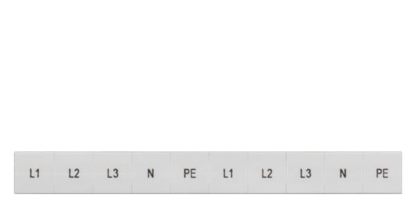 SIEMENS - Bezeichnungsschild, front, mit L1, L2, L3, PE, N, vertikal