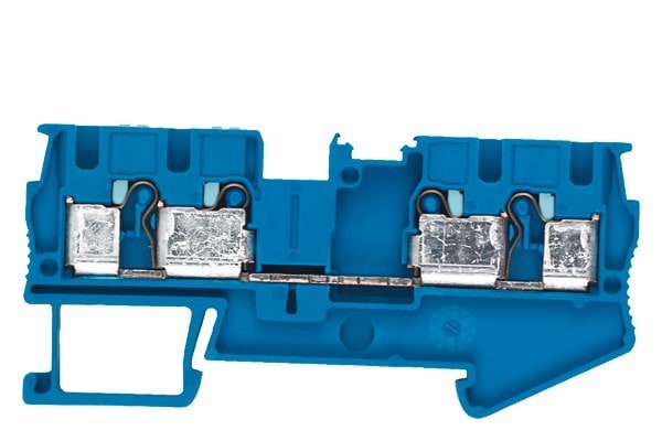 SIEMENS - Durchgangsklemme 4 mm2, 6,2mm Breite blau 4-Klemmstellen