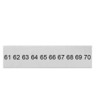 SIEMENS - Bezeichnungsschild, front, mit 61-70, vertikal, Klemmenbreite: 4,2 mm