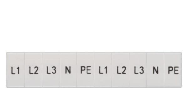 SIEMENS - Bezeichnungsschild, front, mit L1, L2, L3, PE, N, vertikal