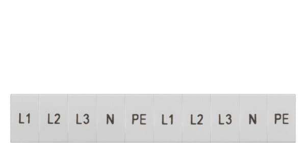 SIEMENS - Bezeichnungsschild, front, mit L1, L2, L3, PE, N, vertikal