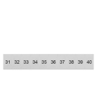 SIEMENS - Bezeichnungsschild, front, mit 31-40, vertikal, Klemmenbreite: 6,2 mm