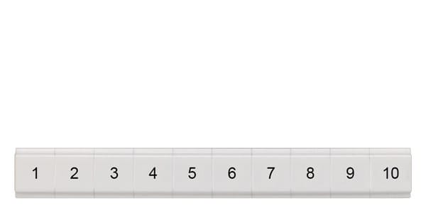 SIEMENS - Bezeichnungsschild, flach, mit 1-10, vertikal, Klemmenbreite: 5,2 mm, H: 6,4 mm