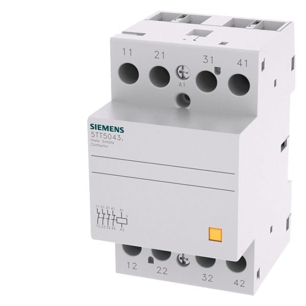 SIEMENS - INSTA-Schütz mit 4 Öffnern Kontakt für AC 230V, 400V 40A Ansteuerung AC 24V