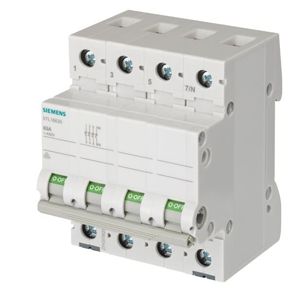 SIEMENS - Ein-Aus-Schalter 63A 3-polig+N