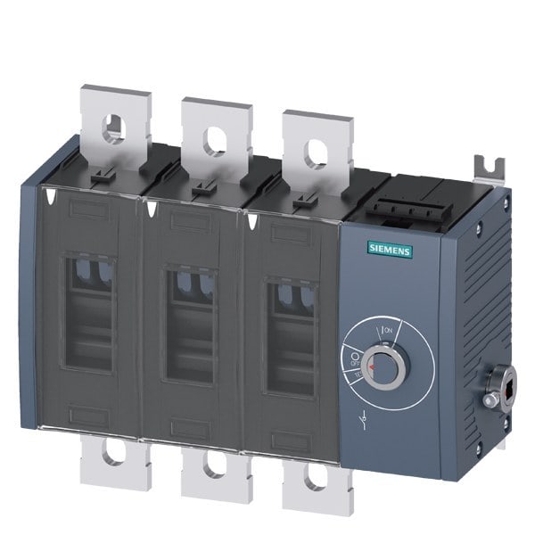SIEMENS - Lasttrennschalter 800A, Baugr. 4, 3-polig Seitenwandantrieb rechts Grundgerät