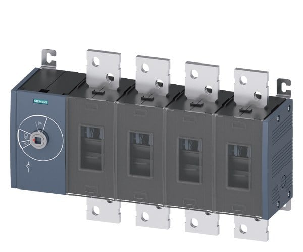 SIEMENS - Lasttrennschalter 1250A, Baugr. 5, 4-polig Frontantrieb links Grundgerät