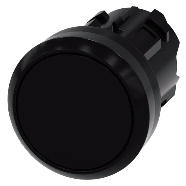 SIEMENS - Drucktaster, 22mm, rund, Kunststoff, schwarz, Druckknopf