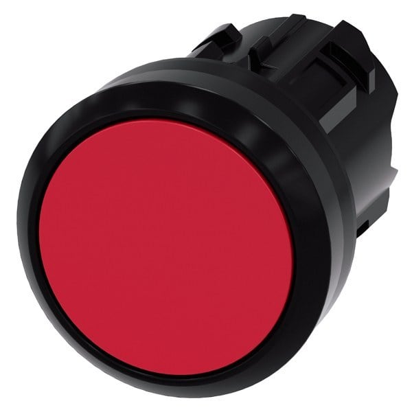 SIEMENS - Drucktaster, 22mm, rund, Kunststoff, rot, Druckknopf