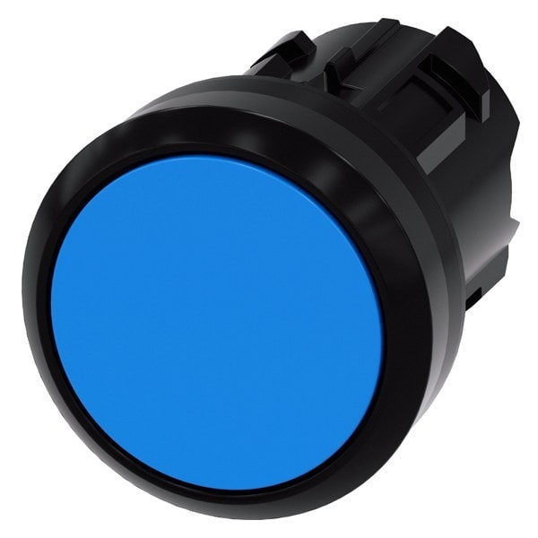 SIEMENS - Drucktaster, 22mm, rund, Kunststoff, blau, Druckknopf