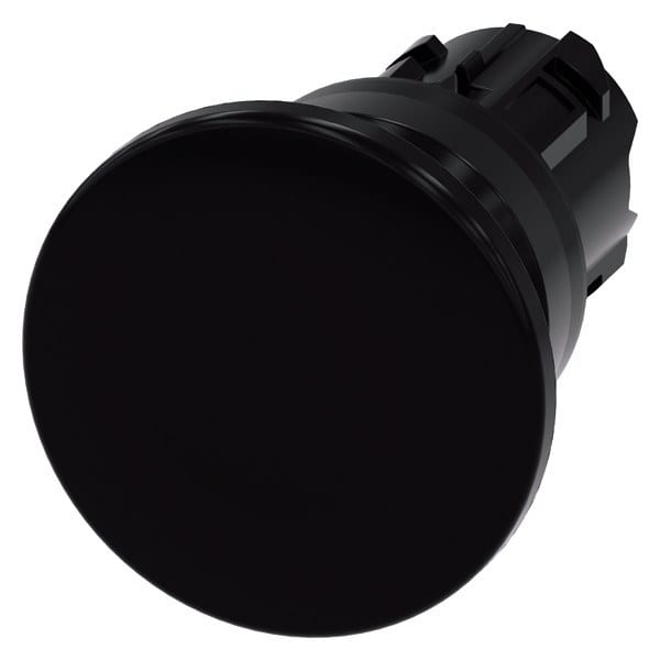 SIEMENS - Pilzdrucktaster, 22mm, rund, Kunststoff, schwarz, 40mm