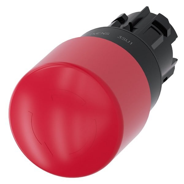 SIEMENS - Not-Halt-Pilzdrucktaster, 22mm, rund, Kunststoff, rot, 30mm, Drehentriegelung