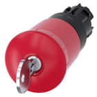 SIEMENS - Not-Halt-Pilzdrucktaster, 22mm, rund, Kunststoff, rot, mit Schloss Siemens, C
