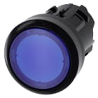 SIEMENS - Drucktaster, beleuchtet, 22mm, rund, Kunststoff, blau, Druckknopf